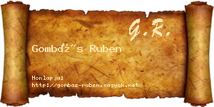 Gombás Ruben névjegykártya